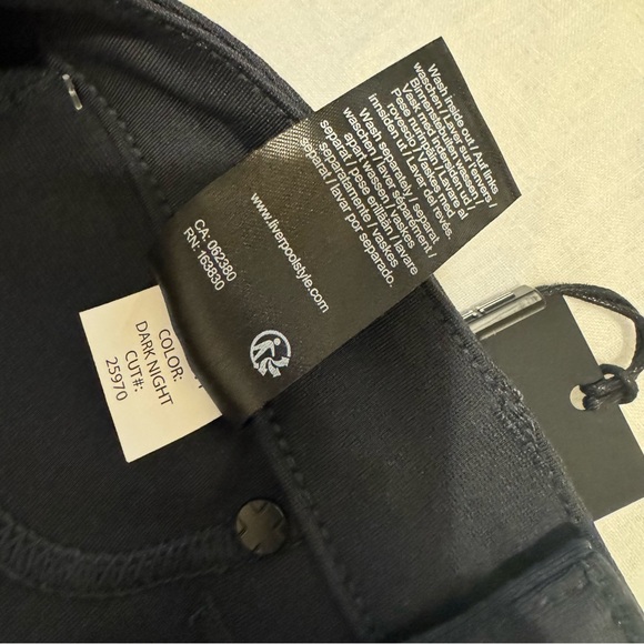 Liverpool Dark Night Stretchy Legging Pants Size 2/26P - Picture 8 of 13